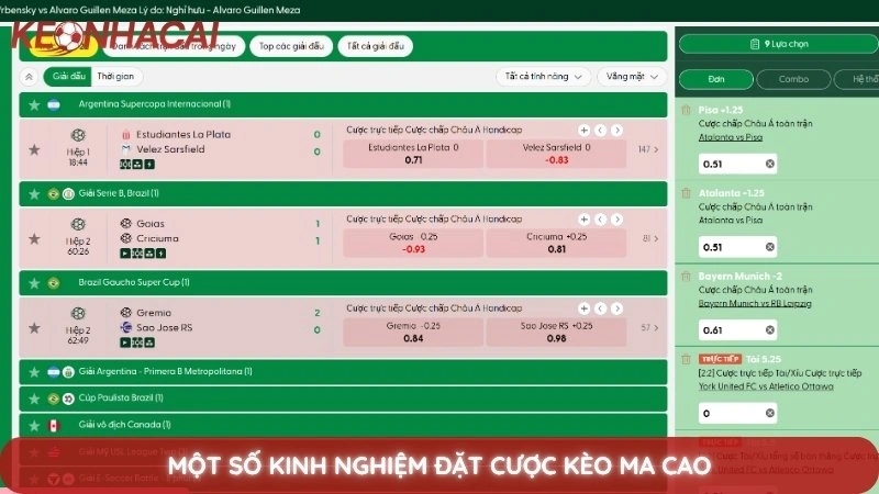 Tỷ lệ cược Ma cao - Giải thích và cách tính kèo Macau chi tiết 4 Một số kinh nghiệm đặt cược kèo Ma Cao